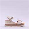 Oh My Sandals Platform Link Wedge - Cream Leather